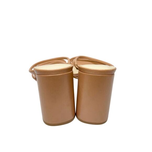 Nine West Sandals Womens Size 12 Tan Strappy Square Open Toe Block Heel - Picture 5 of 8